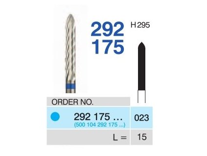17127 tvrdokovova freza torpedo 292175 prumer 2 3mm
