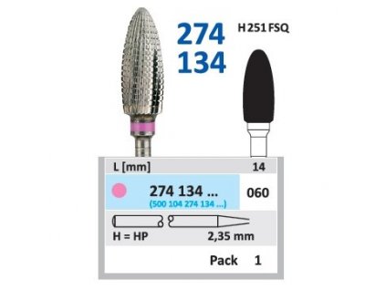 16905 tvrdokovova freza vajicko 274134 prumer 6mm