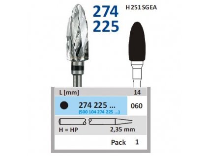 16923 tvrdokovova freza vajicko 274225 prumer 6mm