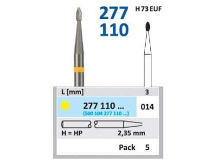 16992 tvrdokovova freza vajicko 277110 prumer 1 4mm