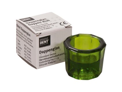 OMNI Desetihranná sklenička zelená