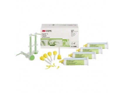 Imprint 4 RegularDoplňkové balení (4 ks krému à 50 ml, 5x míchací kanyla žlutá, 5x 3M ESPE Intra-oral Syringe zelená)