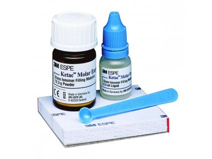 Ketac Molar Easymix skloionomerní výplňový materiál
Startovací balení (1x prášek 12,5 g, odstín A3, 1x tekutina 8,5 g, 1x Ketac Conditioner 10 ml, příslušenství)