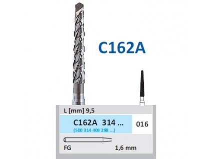 HORICO kostní vrtáček - torpédo, C162A314 (FG), ø 1,6mm