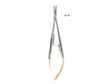 Mikro jehelec Castroviejo TC 14,0 cm (Varianta Mikro jehelec Castroviejo TC 14,0 cm - zahnutý)