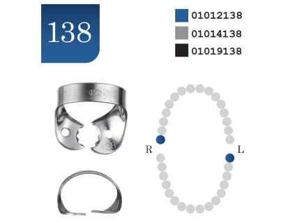 Kofferdamová spona č. 138 (Varianta Kofferdamová spona č. 138 - černá)
