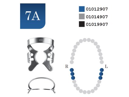 Kofferdamová spona č. 7A (Varianta Kofferdamová spona č. 7A - lesklá)