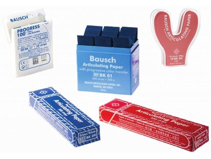 Artikulační papír BAUSCH 200µ (Varianta 200µ rovný modrý 300 ks BK1001 refill BK01)