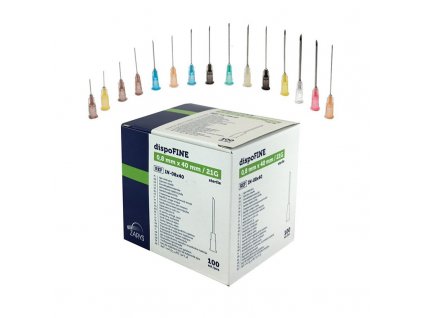 Injekční jehly sterilní dispoFine 100ks (Varianta Injekční jehly 100ks modré 18G 1,2mm x 40mm)
