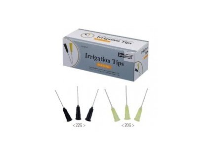 Irigační kanyly s otevřeným koncovým otvorem 100ks (Varianta Irigační kanyly s koncovým otvorem 22G černé (0,7x25mm) 100ks)