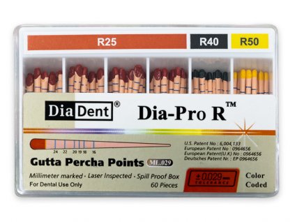 Dia-ProR - gutaperčové čepy pro Reciproc