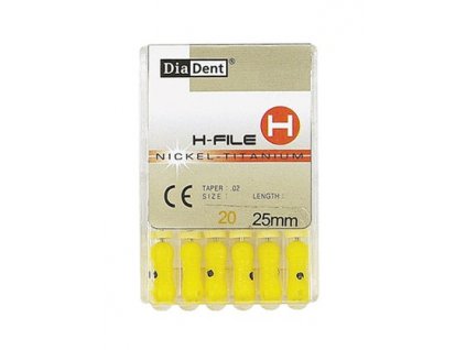 NiTi H-File - Diadent (Délka nástroje 25mm, Velikost 015-040)