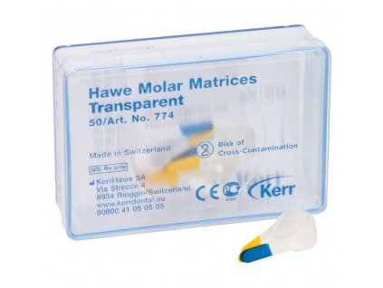 Matrice pro premoláry a moláry (Varianta Transparentní matrice pro premoláry)