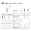 Interdentální špička 820 (Dřík FG, Hrubost-proužek Žlutý, Velikost vrtáčku 016)