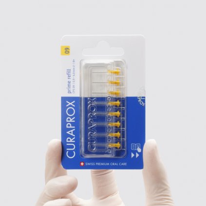 Curaprox CPS 09 Prime Refill mezizubní kartáček žlutý 8 ks - Mezizubní péče/Curaprox - DENTO.cz - Více pro vaši dentální hygienu