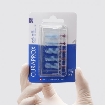 Curaprox CPS 408 Perio refill mezizubní kartáček fialový 5 ks - Mezizubní péče/Curaprox - DENTO.cz - Více pro vaši dentální hygienu