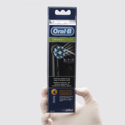 Oral-B EB 50-4 CrossAction náhradní hlavice černá 4 ks - Hlavice/ Náhradní hlavice pro elektrické kartáčky Oral-B - DENTO.cz - Více pro vaši dentální hygienu