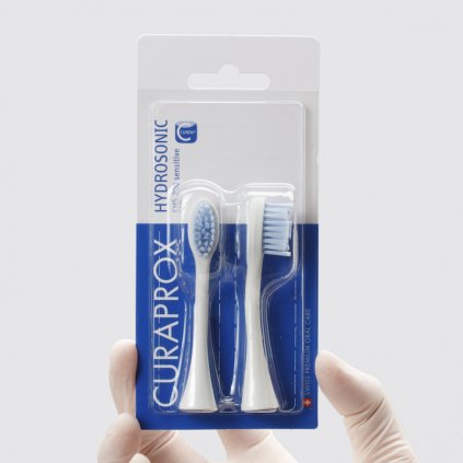 Curaprox Hydrosonic CHS 200 sensitive náhradní hlavice 2 ks - Náhradní hlavice pro hydrosonické kartáčky/Curaprox - DENTO.cz - Více pro vaši dentální hygienu