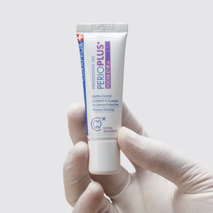Curaprox Perio Plus+ Focus gel 10 ml - Zubní pasty a gely/ústní gely - DENTO.cz - Více pro vaši dentální hygienu