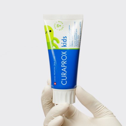 Curaprox kids 6+ dětská zubní pasta příchuť máta 60 ml - Dětské pomůcky pro dentální hygienu/Dětské zubní pasty - DENTO.cz - Více pro vaši dentální hygienu