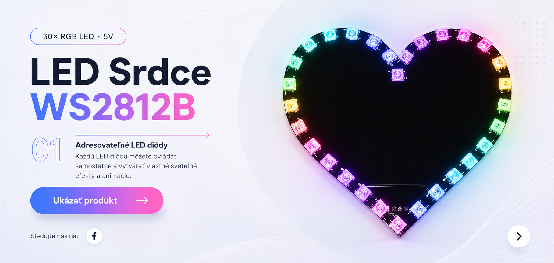 led srdce