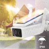 HD PTZ CCTV kamera Nabíjateľná solárna panel Vodotesná bezpečnostná kamera s nočným videním WiFi kamera  pre domáce bezpečnostné využitie