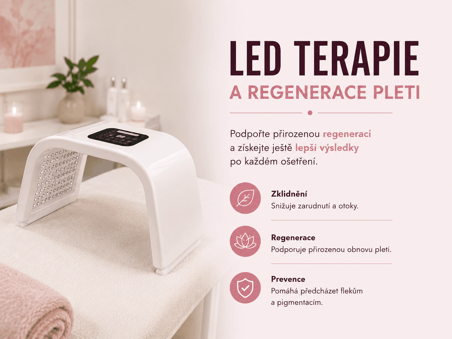 Regenerace po kosmetických procedurách: Proč je LED terapie důležitým krokem