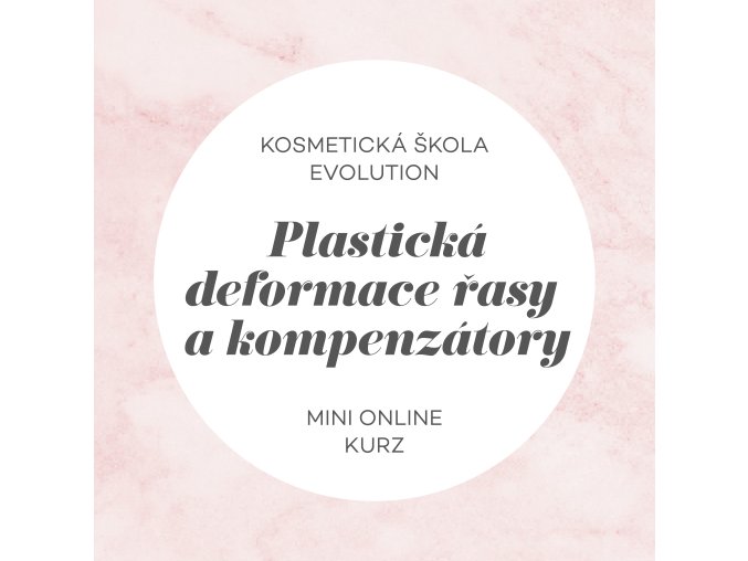 Plasticka deformace rasy a kompenzatory online kurz
