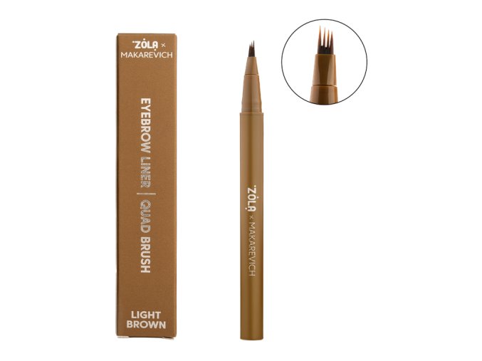 ZOLA Eyebrow Liner with Quad Brush Light Brown (1)