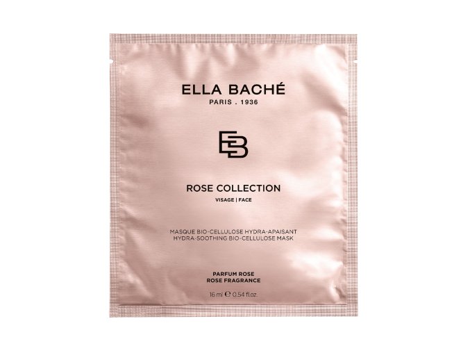 VE23050 ROSE COLLECTION Masque Bio Cellulose Hydra Apaisant Sachet 20ml dessus sans ombre