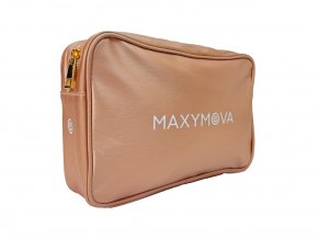 Maxymova kosmetická taška na zip bronzová