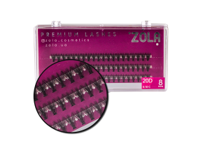 Zola Premium Cluster Lashes 20 D 8 mm