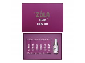 Zola Henna Brow Box – set 6 odstinu henny na oboci