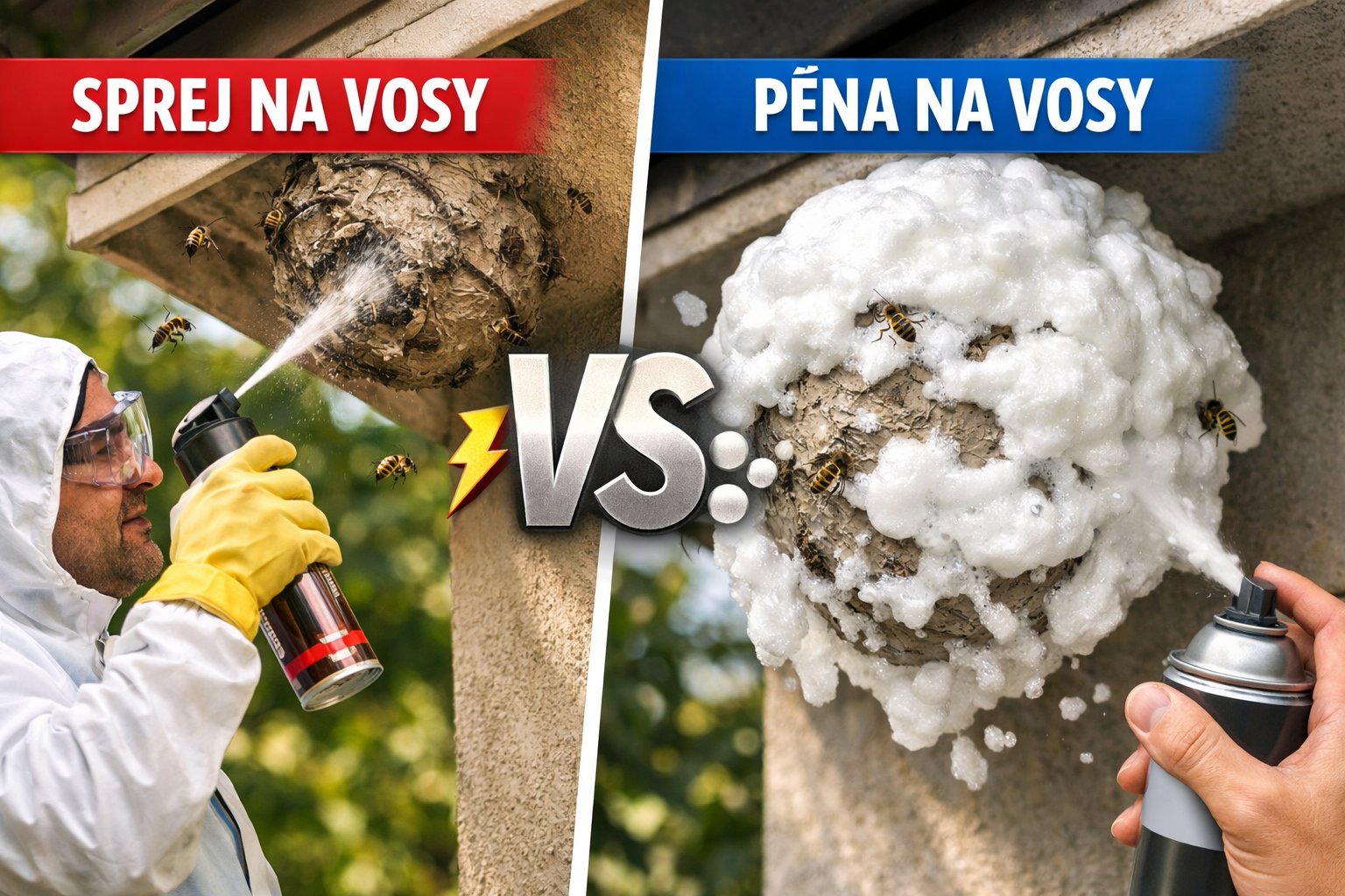 Sprej na vosy vs. pěna na vosy - Rozdíly a způsoby využití