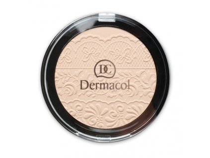 Compact powder with lace relief