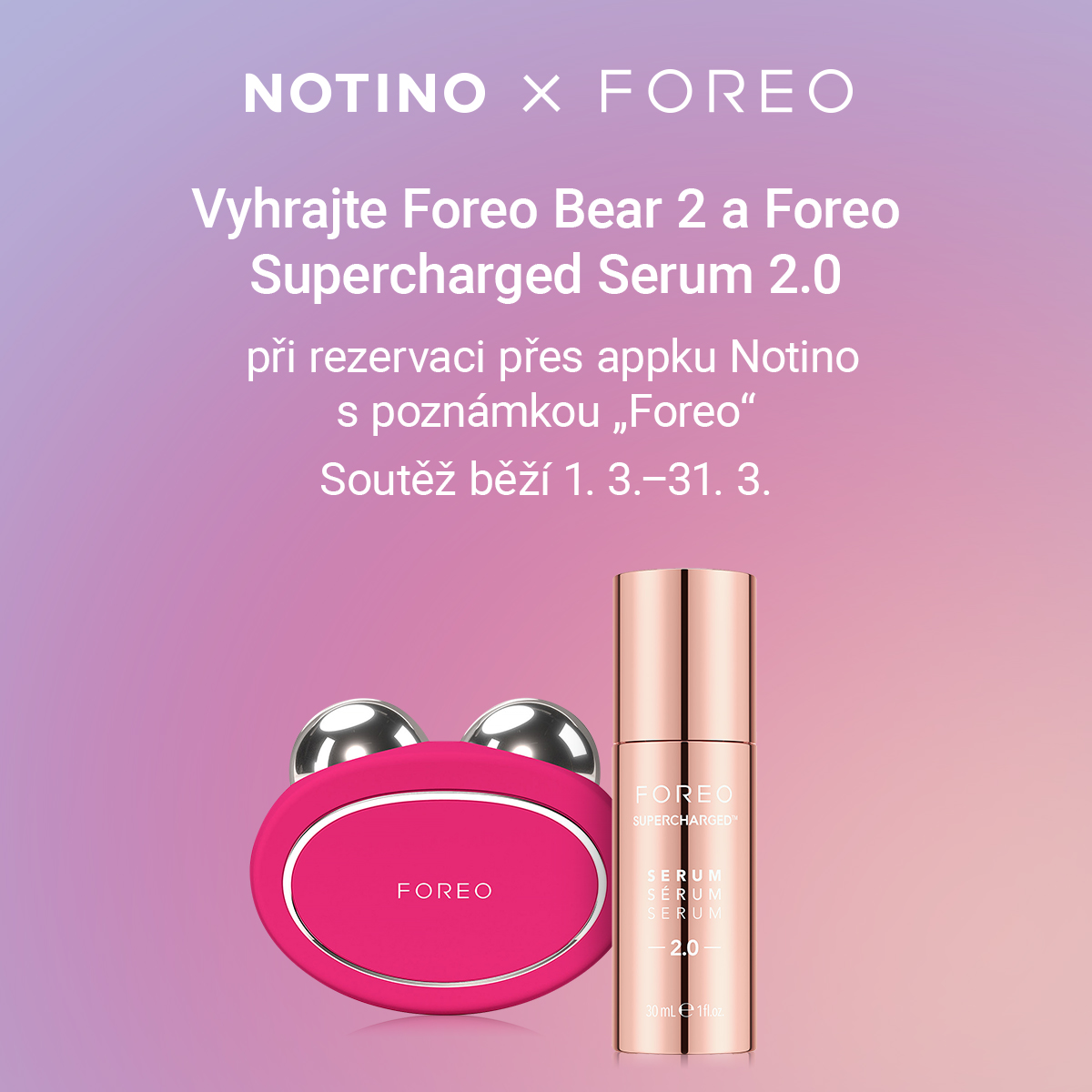 Soutěž s NOTINO /rezervuj termín přes Aplikaci a vyhraj