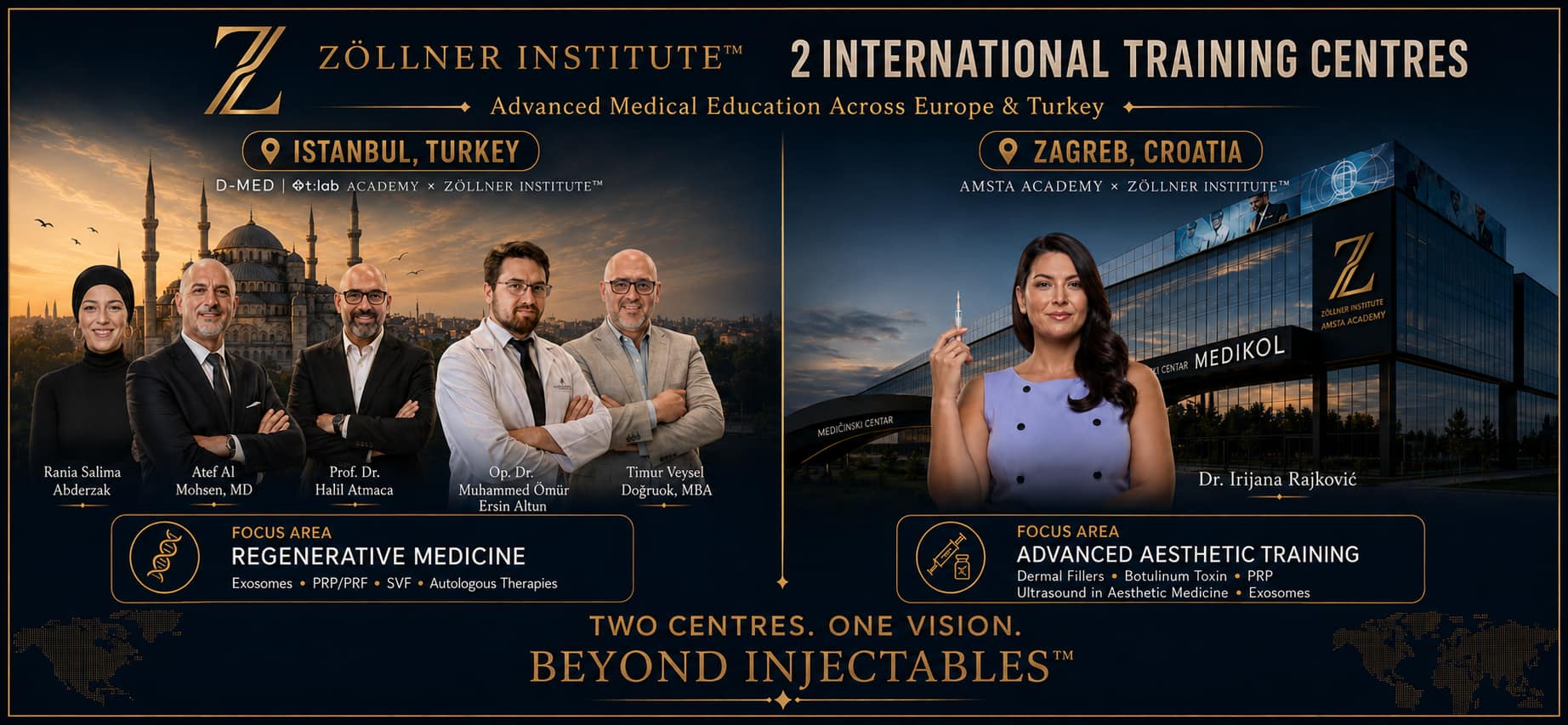 Mezinárodní školicí centra Zöllner Institute v Istanbulu a Záhřebu