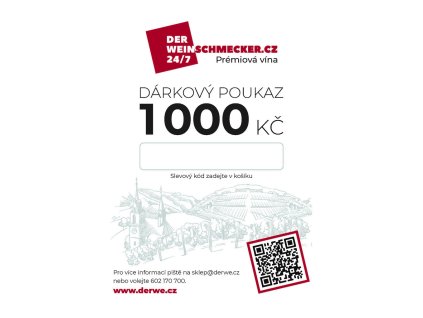 Dárkový poukaz na víno za 1000 Kč
