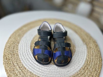 D.D.STEP Sandále modré Kožené G076-382DM