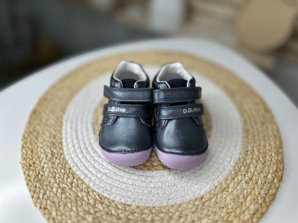 D.D.STEP Celoroční boty Modré kytičky S070-42771A
