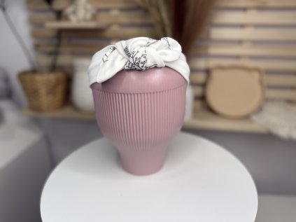 Kojenecká bavlněná čelenka Nicol Ella bílá