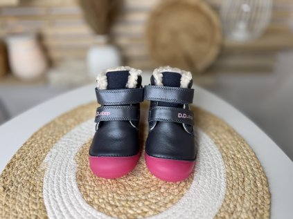 D.D.STEP Zimní boty Modré Ptáčci W082-52314