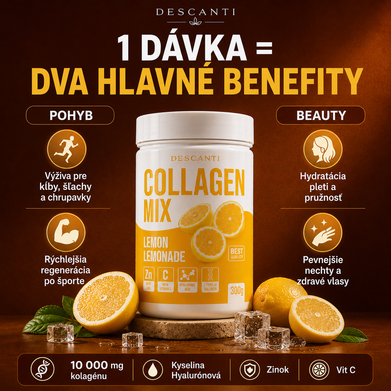 DESCANTI Collagen Mix Lemon Lemonade