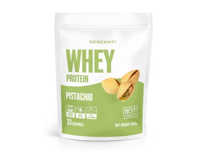 Whey protein - Descanti (príchuť biela čokoláda-jahoda, Velkost balenia 1000g)