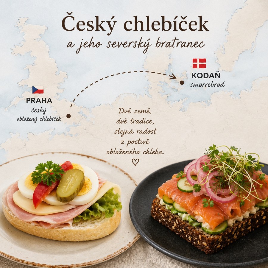 Český chlebíček má slavného severského bratrance.