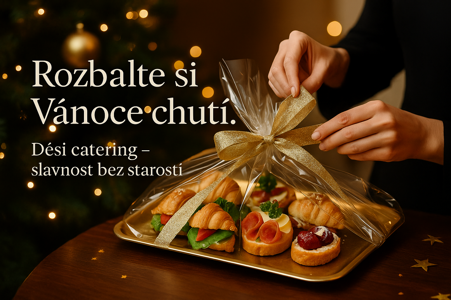 Dési catering Prostějov – dárkové pohoštění s croissanty, chlebíčky a dezerty