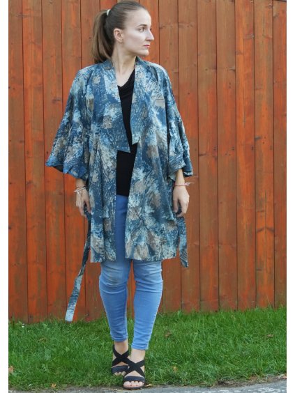 Modré kimono Štětec