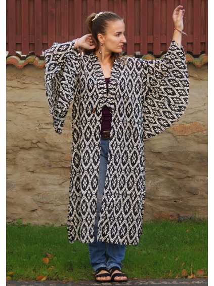 Dlouhé kimono Černé eso