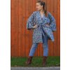 Indigo kimono Bílý strom