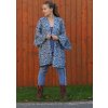Indigo kimono Bílý strom